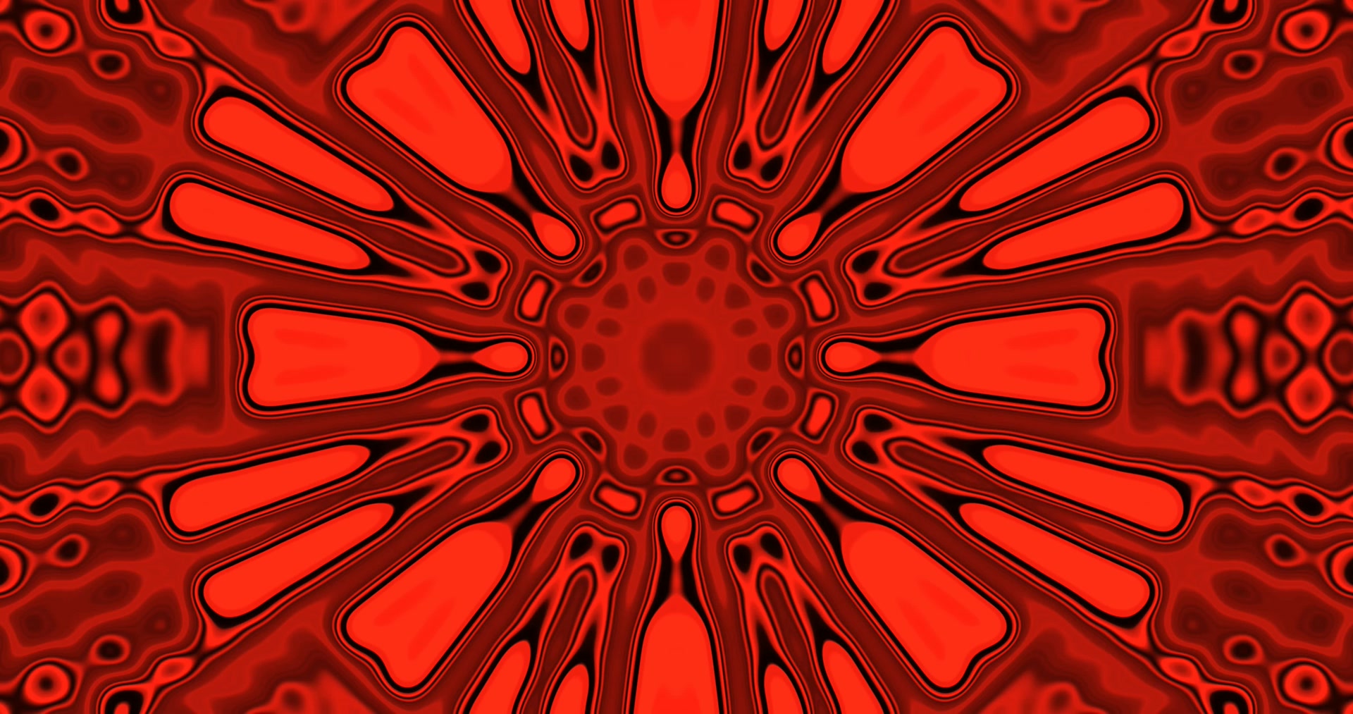 Crimson Neon Tunnel Flower 4K UHD 60fps screensaver live wallpaper