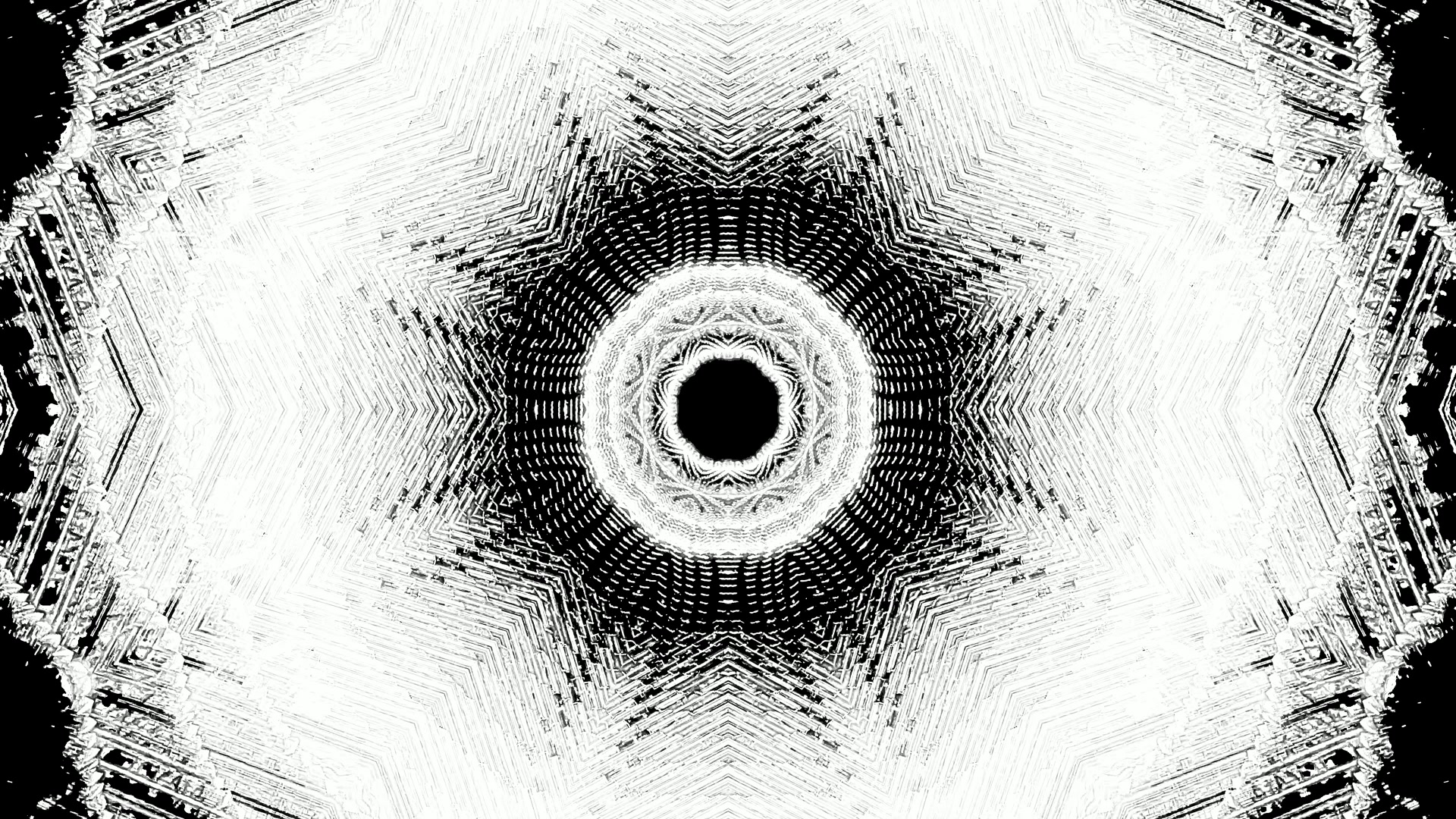 Monochrome Spiral Neon Tunnel Screensaver 4K UHD 60fps Live Wallpaper