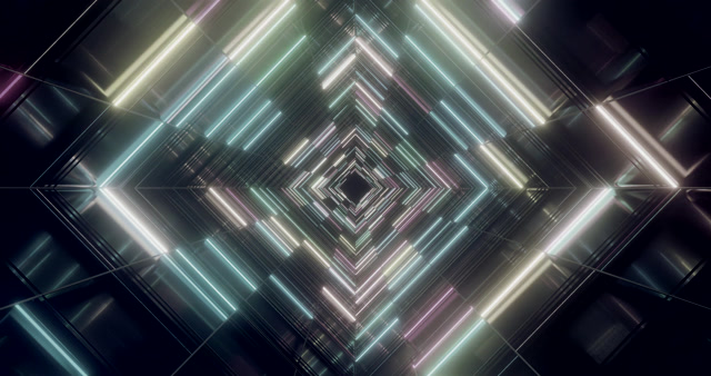 4K UHD 60fps Neon Tunnel Screensaver Windows 10 PC Laptop - VJLoops Visual Background