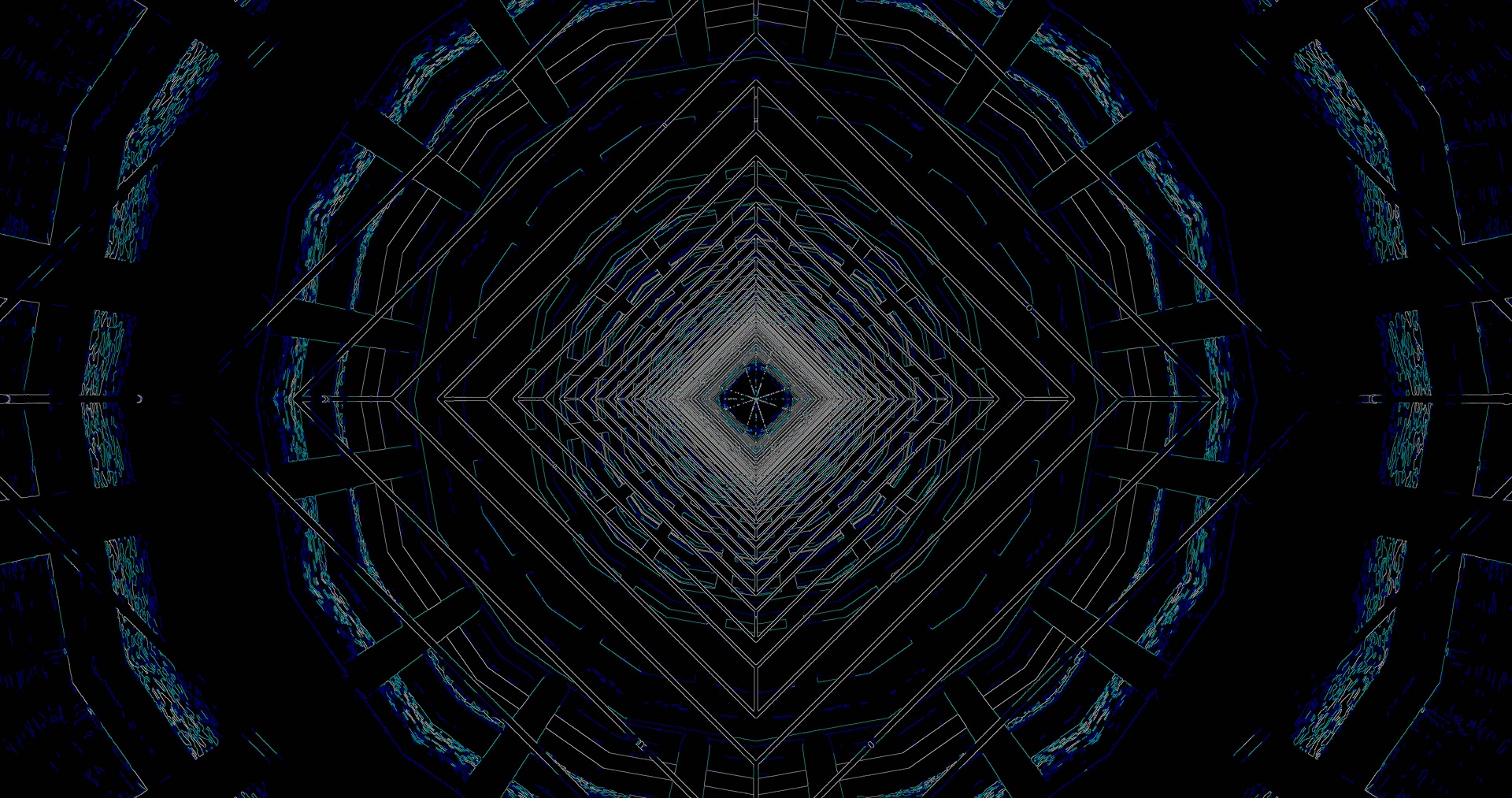 Asul na Neon Tunnel Screensaver 4K UHD 60fps VJ Loop PC