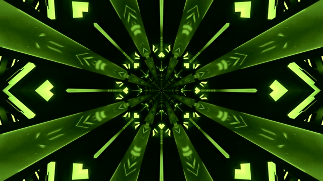 Green Abstract Radial Burst VJLoops - Energetic Paggalaw Background