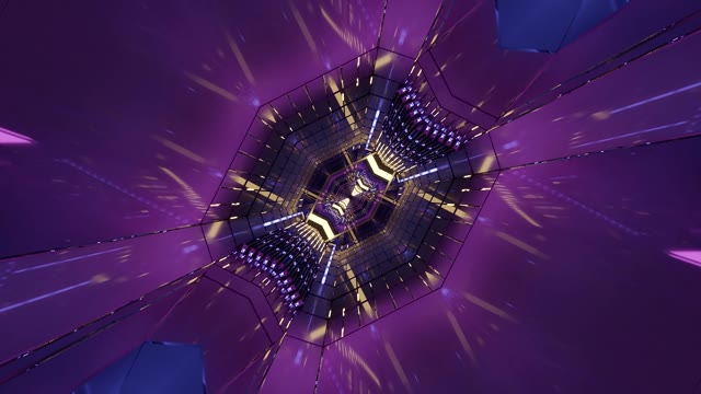 Purple Geometric Tunnel VJLoops - Abstract 3D Paggalaw Background