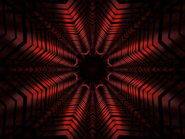 Neon Tunnel Pulang Kaleidoscope Star VJLoops 4:3 Classic 60fps Screensaver