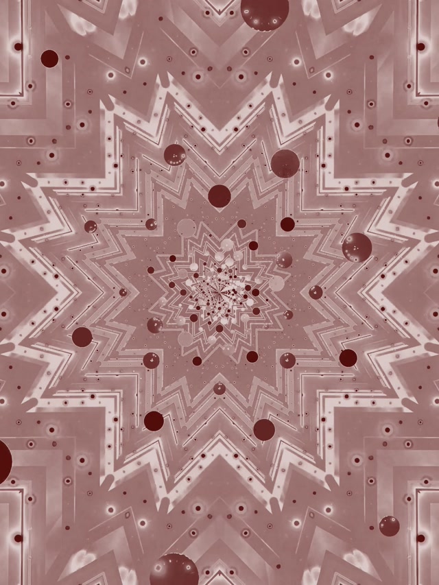 Neon Tunnel Rosa Star Kaleidoscope VJ Loop 3:4 iPad Portrait 60fps Screensaver