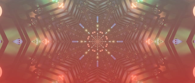 Neon Tunnel Kaleidoscope VJ Loop Pink Fractal 21:9 Ultrawide 60fps Screensaver