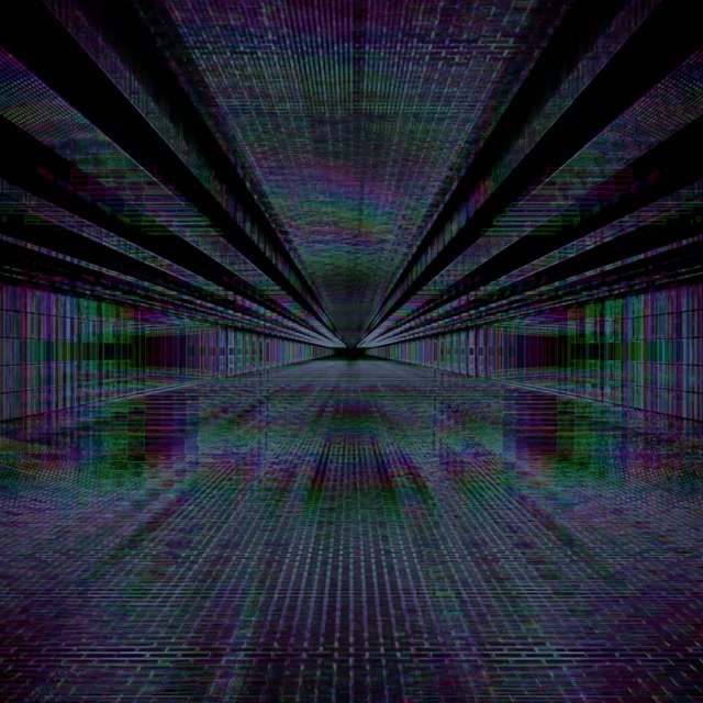 Neon Tunnel Glitch Grid VJ Loop 1:1 Square 60fps Screensaver