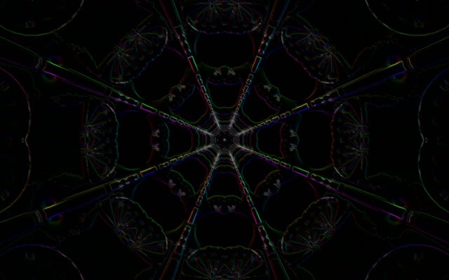 Neon Tunnel Kaleidoscope Vortex 16:10 MacBook 60fps Screensaver