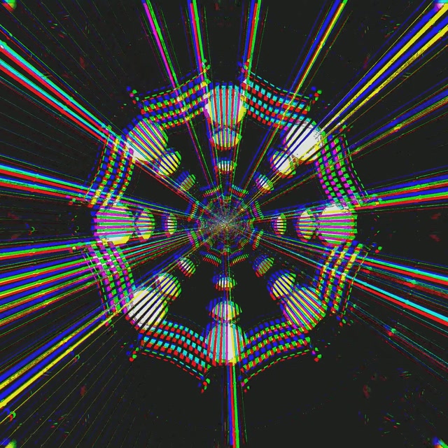 Neon Tunnel Screensaver 1:1 Square 60fps Vj Loop Rainbow Spiral PC