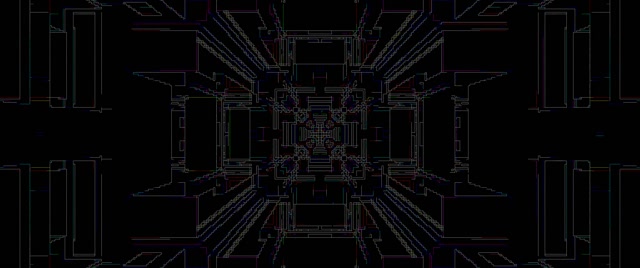 Neon Tunnel Circuit Grid VJ Loop 2.39:1 Cinemascope 60fps Screensaver