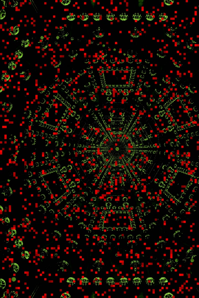 Neon Tunnel Pulang Pixel Hex Web VJ Loop 2:3 Photo Portrait 60fps Screensaver