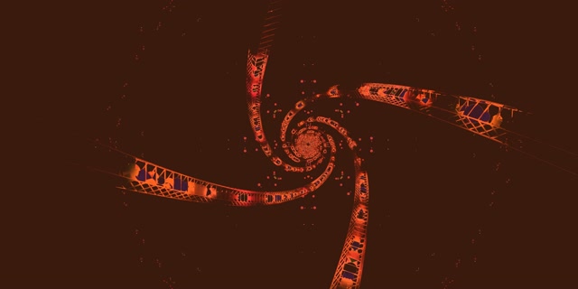 Neon Tunnel Fractal Spiral Vortex VJ Loop 2:1 Univisium 60fps Screen Saver