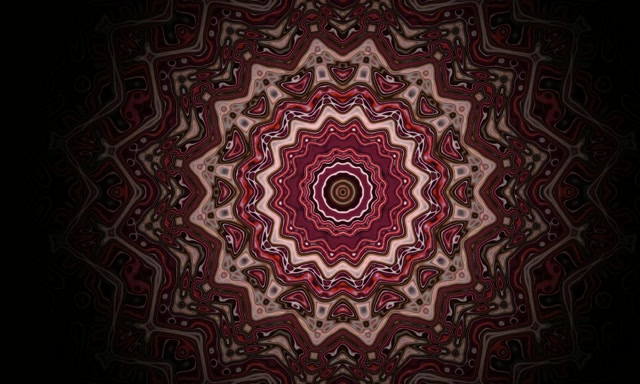 Neon Tunnel Mandala Star Vortex Screensaver 5:3 Wide 60fps VJ Loop