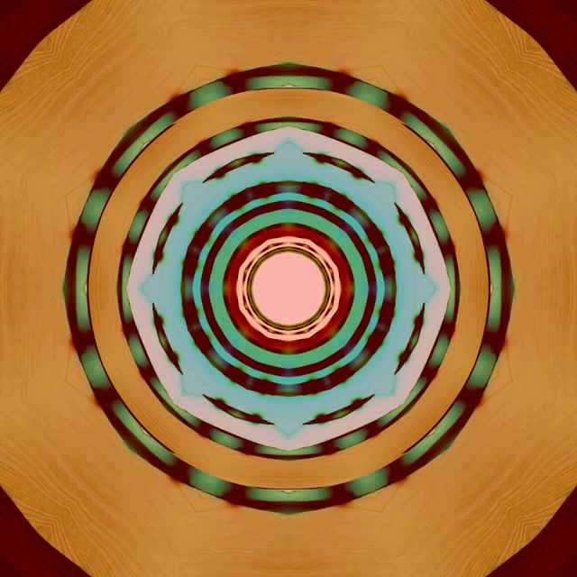 Neon Tunnel Pula Teal Mandala Vortex | VJ Loop 1:1 Square 60fps Screensaver