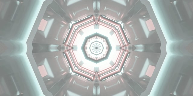 Neon Tunnel Octagon Vortex VJ Loop 2:1 Univisium 60fps Screensaver