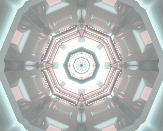 Neon Tunnel Octagon Vortex VJ Loop 5:4 Industrial 60fps Screensaver