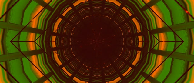 Neon Tunnel Berdeng Orange Vortex VJ Loop 21:9 Ultrawide 60fps Screensaver