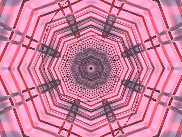 Vj loop Neon Tunnel Pink Pula Octagon Vortex 4:3 classic 60fps screensaver