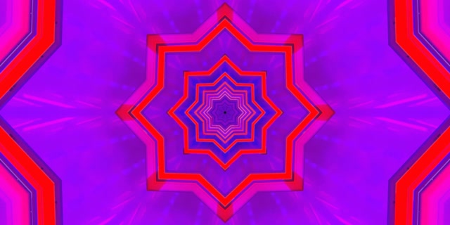 Neon Tunnel Bituin Vortex 2:1 Univisium 60fps Screensaver VJ Loop