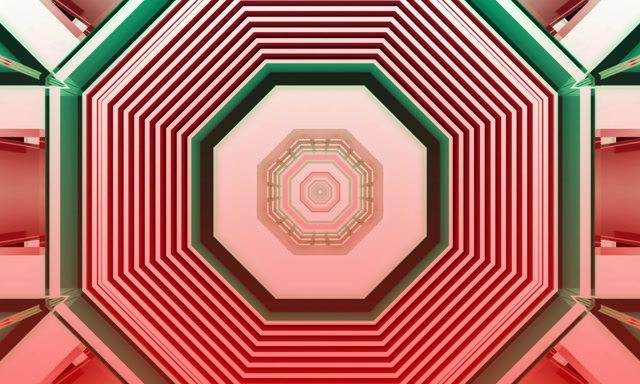 Pula-Berde na Octagon Neon Tunnel Screensaver 5:3 Wide 60fps VJ Loop PC