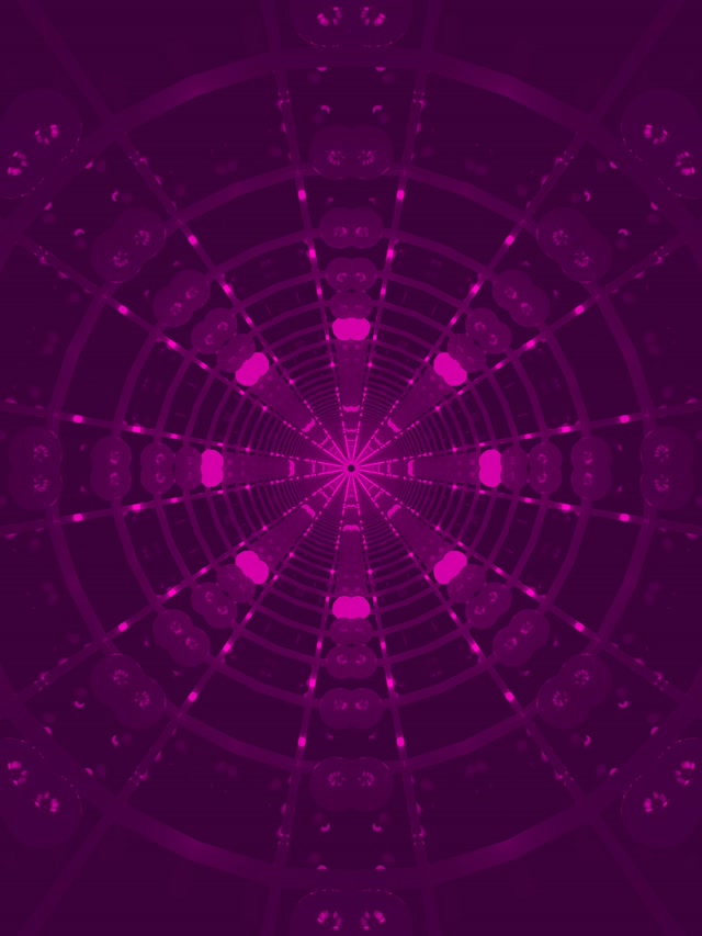Neon Tunnel Lila Spiderweb Vortex VJLoops 3:4 iPad Portrait 60fps Screensaver