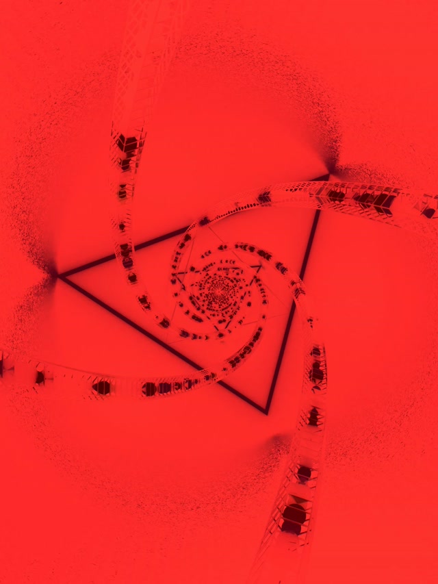 Neon Tunnel Pulang Spiral Triangle Vortex Screensaver 3:4 iPad Portrait 60fps VJ Loop