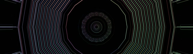 Neon Tunnel VJ Loop 32:9 Ultrawide 60fps Screensaver Octagon Vortex