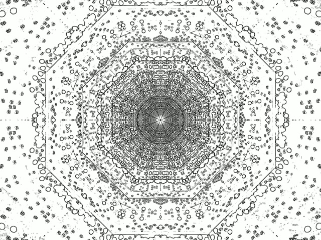 Neon Tunnel Octagon Bubble Vortex Screensaver 4:3 Classic 60fps VJLoops