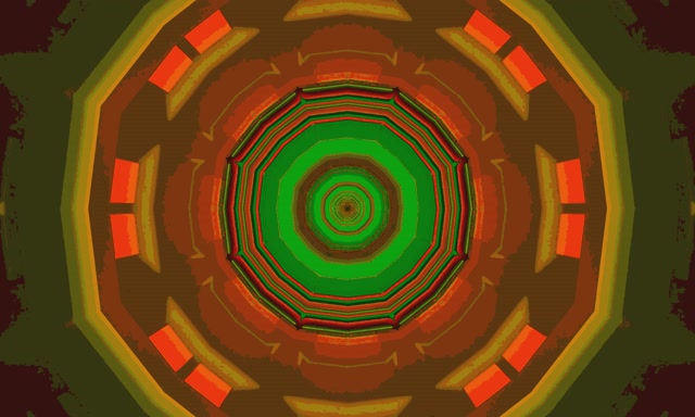 Neon Tunnel Berdeng Octagon Vortex VJ Loop 5:3 Wide 60fps Screensaver