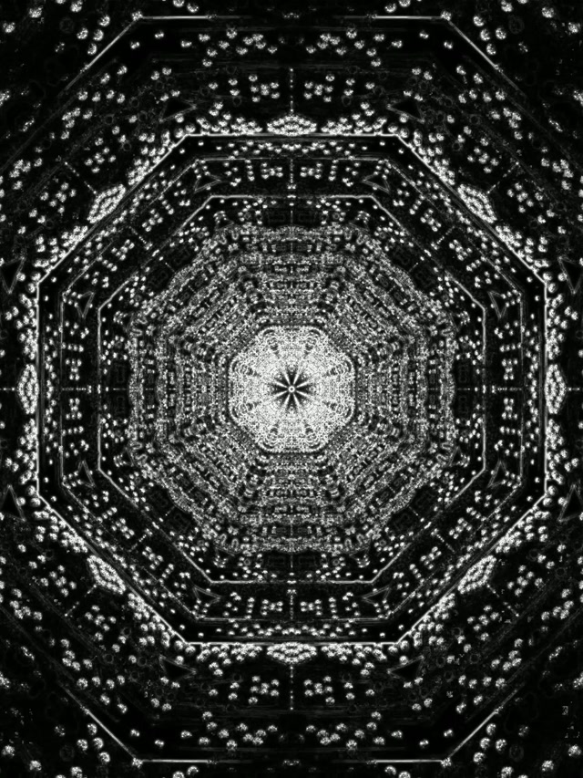 Neon Tunnel Fractal Octagon VJLoops 3:4 iPad Portrait 60fps Screensaver