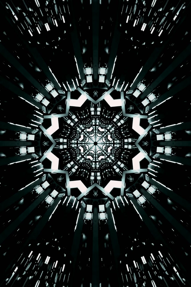 Neon Tunnel Fractal Bituin Burst VJ Loop 2:3 Photo Portrait 60fps Screensaver