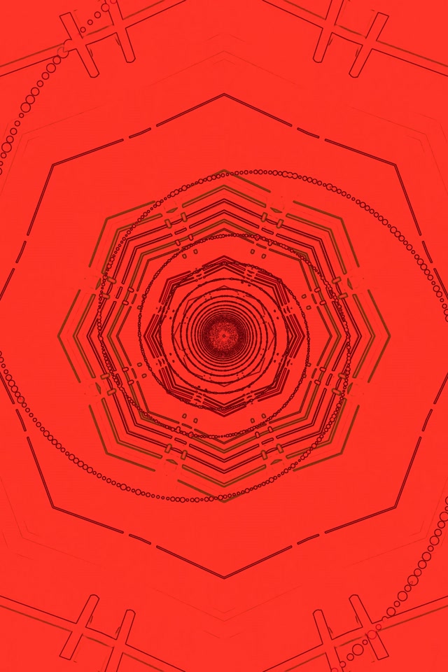 Pulang Neon Tunnel Spiral Octagon VJ Loop 2:3 Photo Portrait 60fps Screensaver