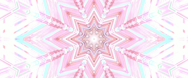 Neon Tunnel Bituin Kaleidoscope VJ Loop 2.39:1 Cinemascope 60fps Screensaver