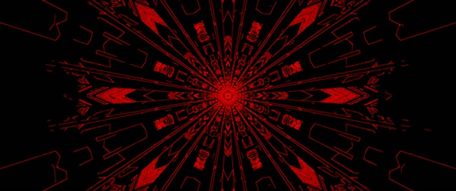 Neon Tunnel Berdeng Kaleidoscope Burst VJ Loop 2.39:1 Cinemascope 60fps Screensaver