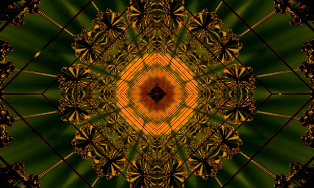 Neon Tunnel Orange Diamond Vortex VJ Loop 5:3 Wide 60fps Screensaver