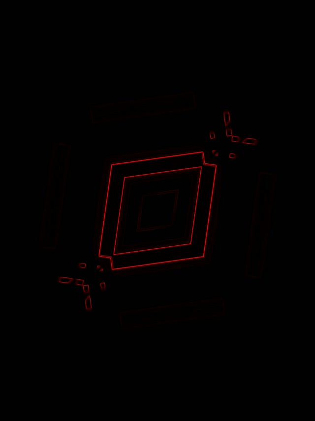 Pulang Neon Tunnel Umiikot na Parisukat Vortex VJ Loop 60fps Screensaver 3:4 iPad Portrait