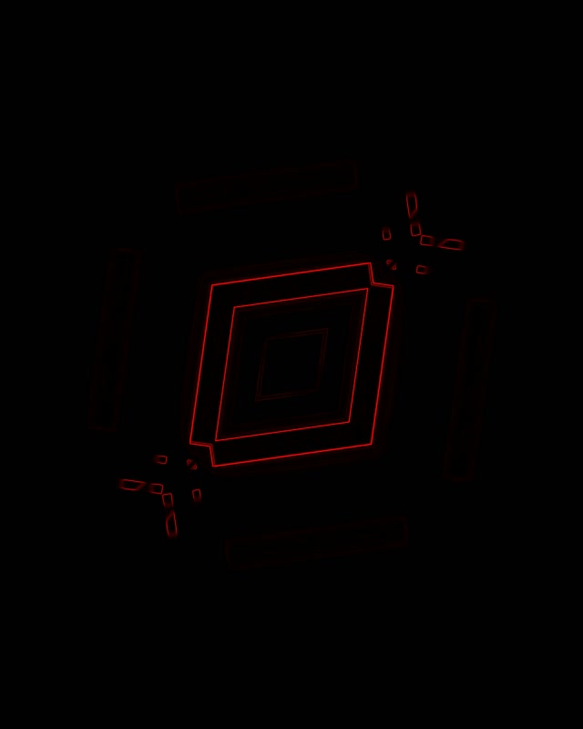 Pulang Neon Tunnel Umiikot na Parisukat Vortex VJ Loop 4:5 Instagram 60fps Screensaver