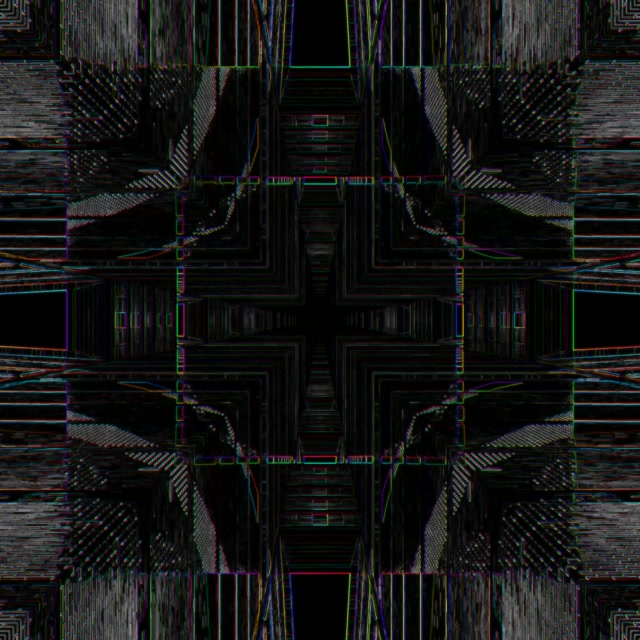 Neon Tunnel Kaleidoscope Mirror 1:1 Square 60fps VJ Loop Screensaver