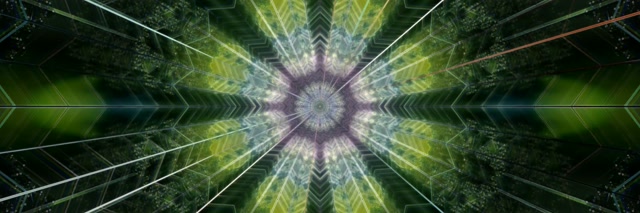 Kaleidoscope Neon Tunnel Vortex 3:1 Triple Wide 60fps Screensaver Loop