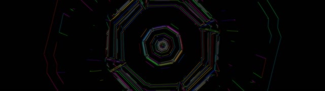 Pulsating Octagon Neon Tunnel 32:9 Ultrawide 60fps VJ Loop Screensaver