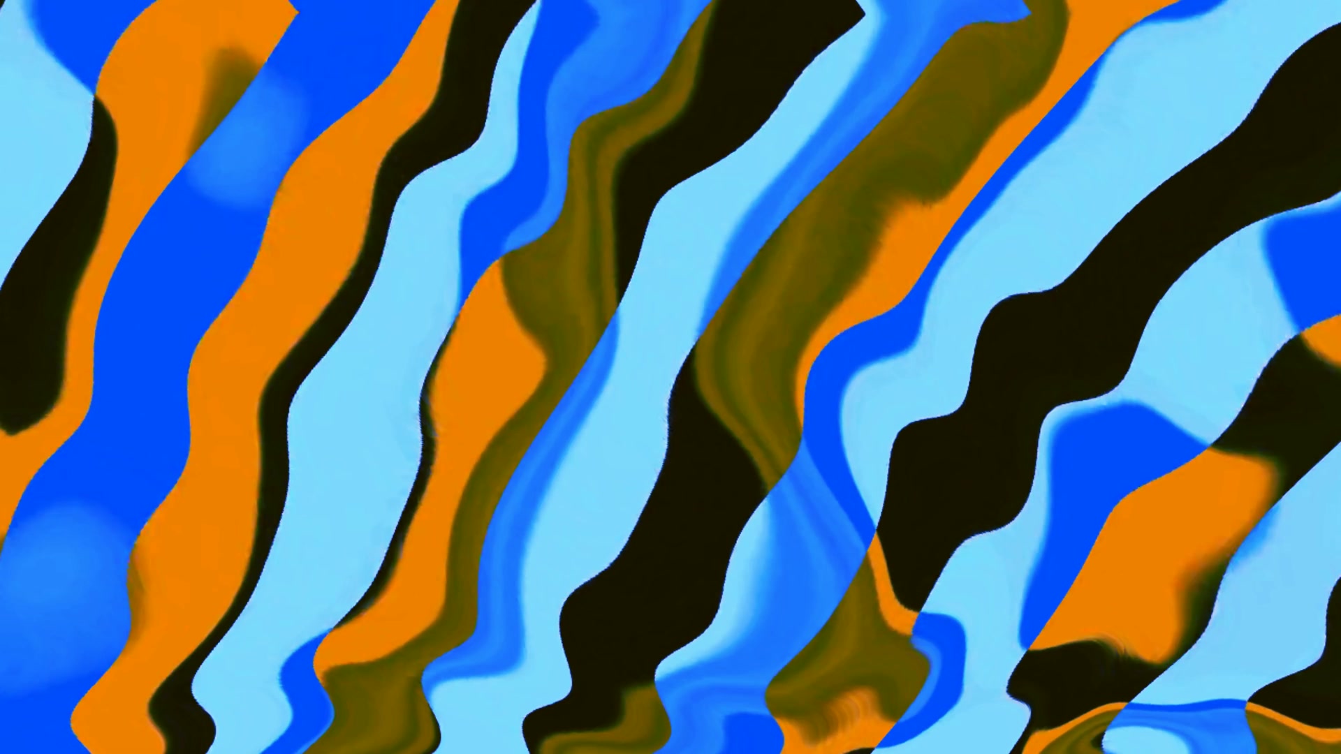 Neon Tunnel Alon-alon na Stripes Asul Orange 4K UHD 60fps screensaver VJ Loop