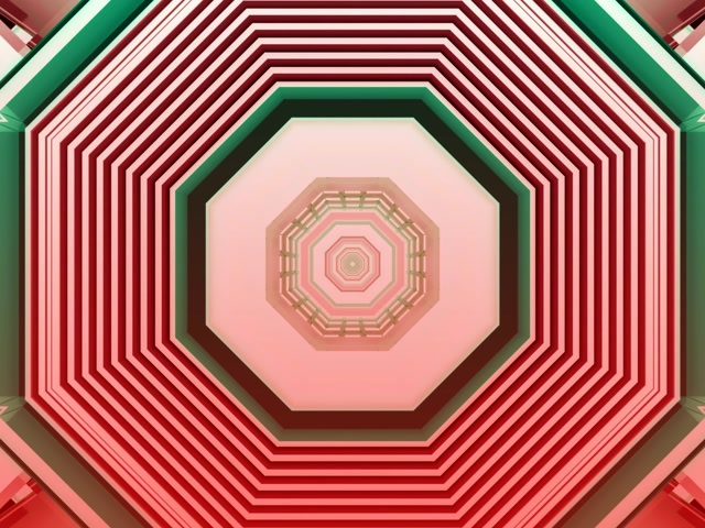 Pulang Octagon Neon Tunnel Screensaver 4:3 Classic 60fps VJ Loop