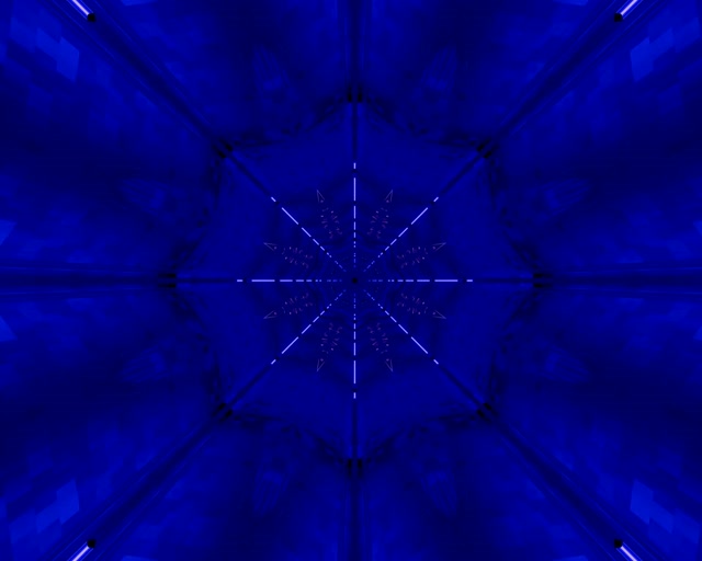 Neon Tunnel Asul na Kaleidoscope Bituin VJ Loop 5:4 Industrial 60fps Screensaver