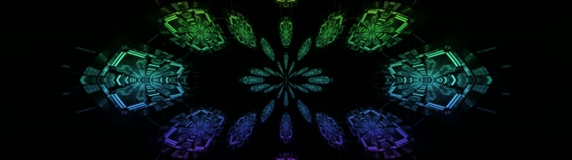 32:9 Ultrawide Neon Tunnel Makulay na Hexagon Kaleidoscope 60fps Screensaver VJ Footage