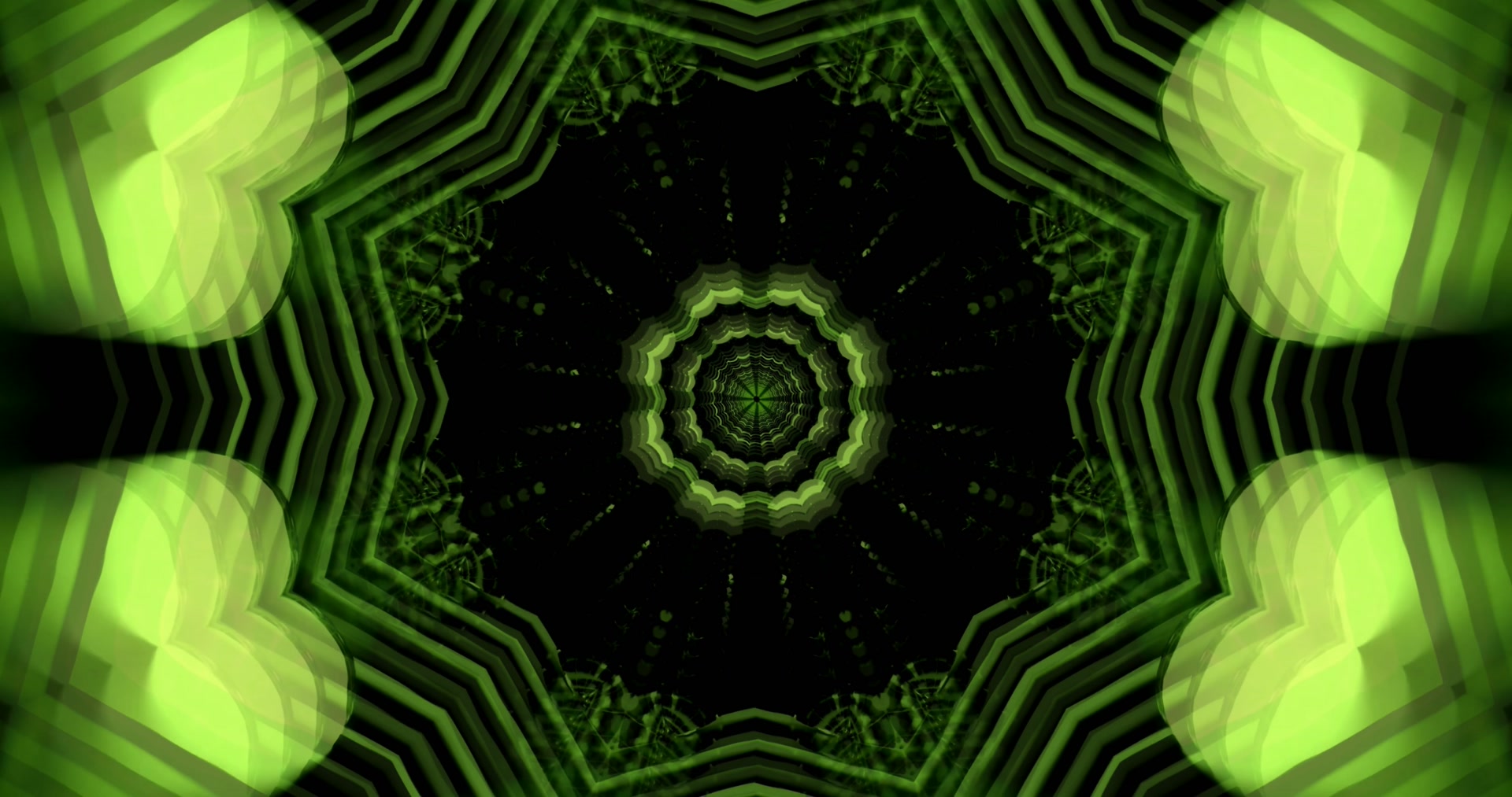 Green Neon Tunnel VJ Animation 4K UHD 60FPS Screensaver Laptop