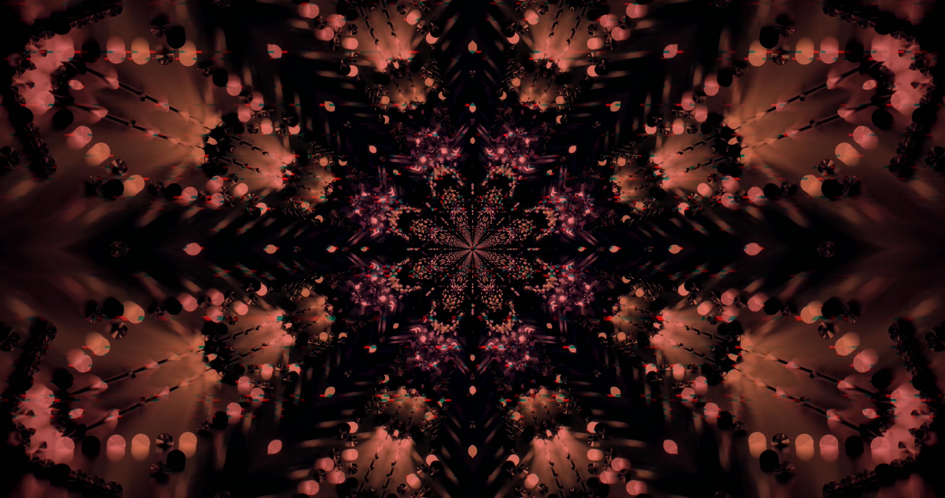 Koyu Kırmızı Neon Tünel Kaleidoskop 4K UHD 60fps Ekran Koruyucu VJ Loop