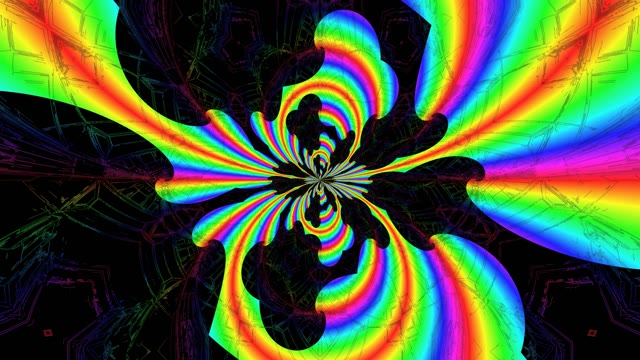 Psikedelik Gökkuşağı Spiral Kaleidoskop VJLoops - Soyut Renkli Hareket Ar...