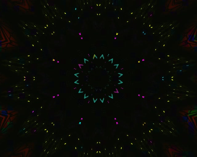 Neon Tünel Kaleydoskop Yıldız Patlaması VJ Loop 60fps 5:4 Endüstriyel Ekran Koruyucu