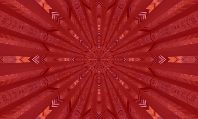 Kırmızı Fraktal Kaleidoskop Neon Tüneli VJ Loop 5:3 Wide 60fps Ekran Koruyucu