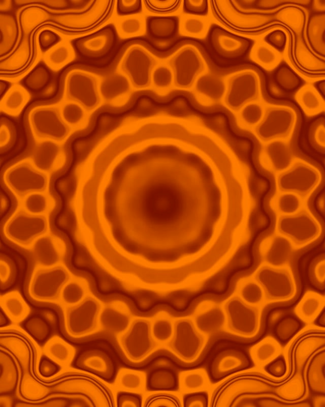 Neon Tünel Turuncu Mandala VJ Loop 4:5 Instagram 60fps Ekran Koruyucu