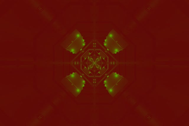 Neon Tunnel Yeşil Oktagon Vortex VJ Loop 3:2 Surface 60fps Ekran Koruyucu